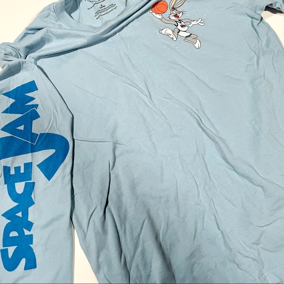 Space Jam Toon Squad Bugs Bunny Blue Shirt Long Sleeve - Size Medium (38-40) - Picture 4 of 6